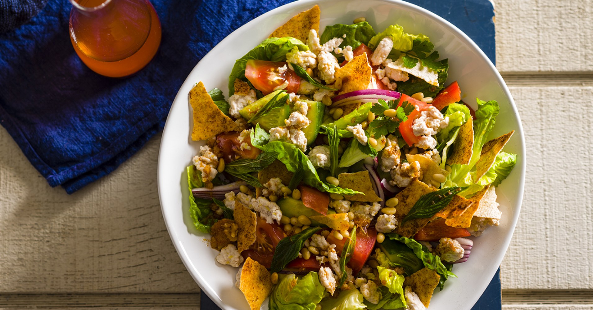 Turkey Fattoush Salad Recipe | myfoodbook | Turkey Mince recipes